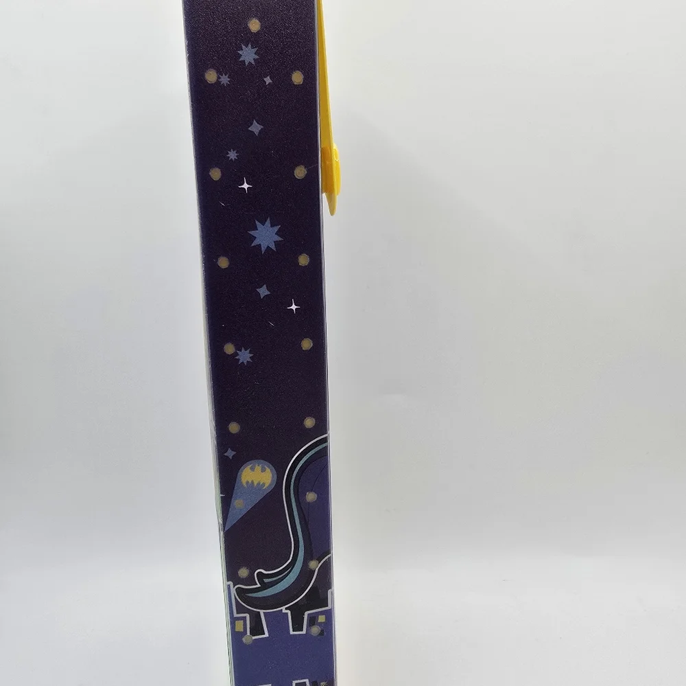New With Tags DC Batman Yellow Plastic Pencil Case With Snap Closure Cartoon